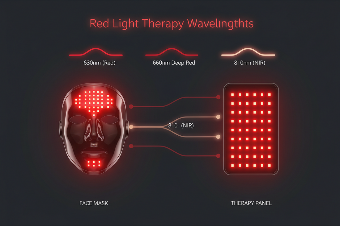 Red Light Therapy Wavelengths Explained: Panels vs. Face Masks