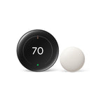 Google Nest Learning Thermostat 4th gen in Polished Obsidian smart home climate control