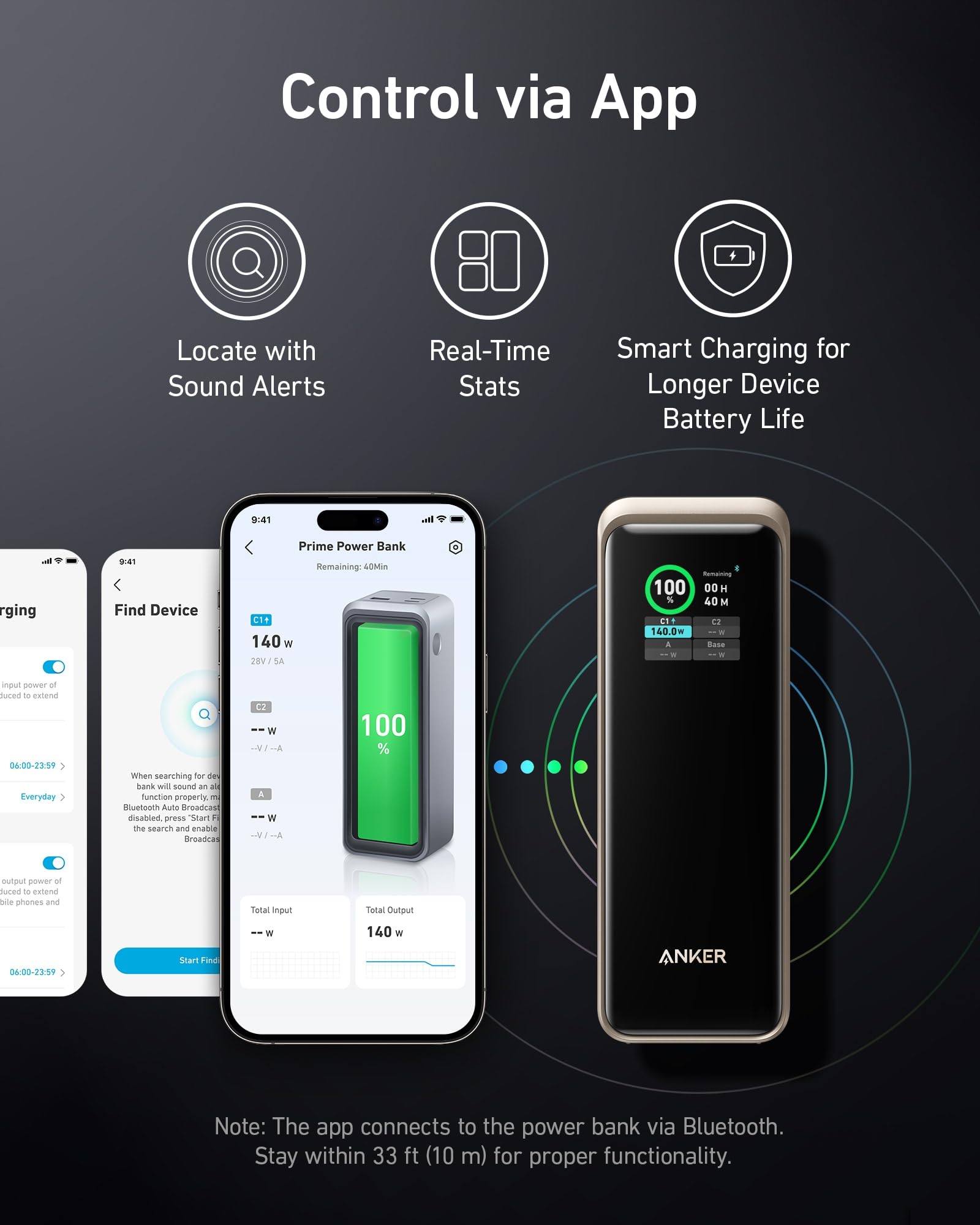 ANKER Prime Power Bank, 27,650mAh 3-Port 250W Portable Charger for Travel, TSA-Approved, Smart App, for MacBook Pro/Air, iPhone 16/15/14 Series, Samsung, Laptops, and More