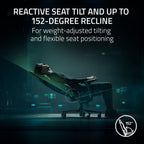 Razer Iskur V2 Gaming Chair: Adaptive Lumbar Support - Adjustable Lumbar Curve - High Density Foam Cushions - Reactive Seat Tilt &152-degree Recline - 4D Armrests - Fabric - Dark Grey