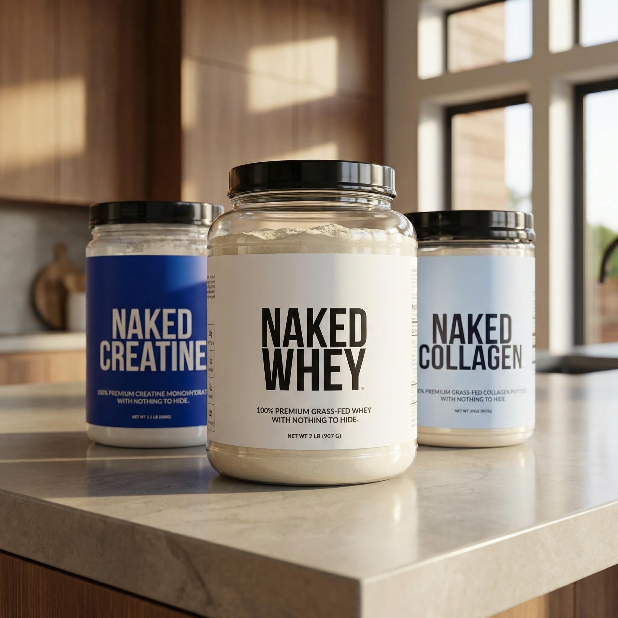 NAKED Pure Creatine Monohydrate Powder — Unflavored, 100 Servings
