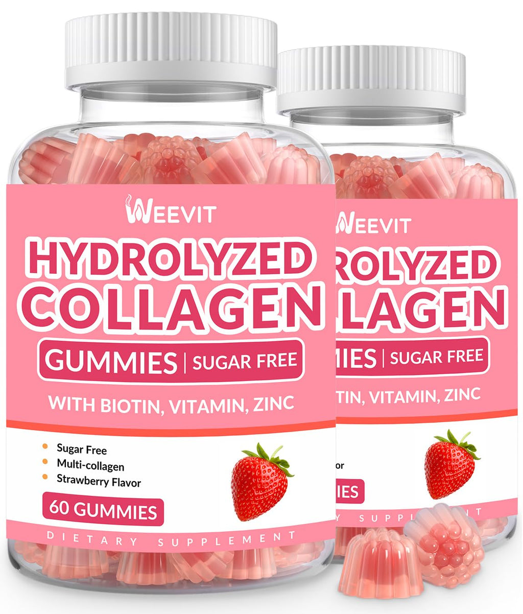 WEEVIT Sugar-Free Collagen Gummies — Biotin, Vitamin C, D & B12