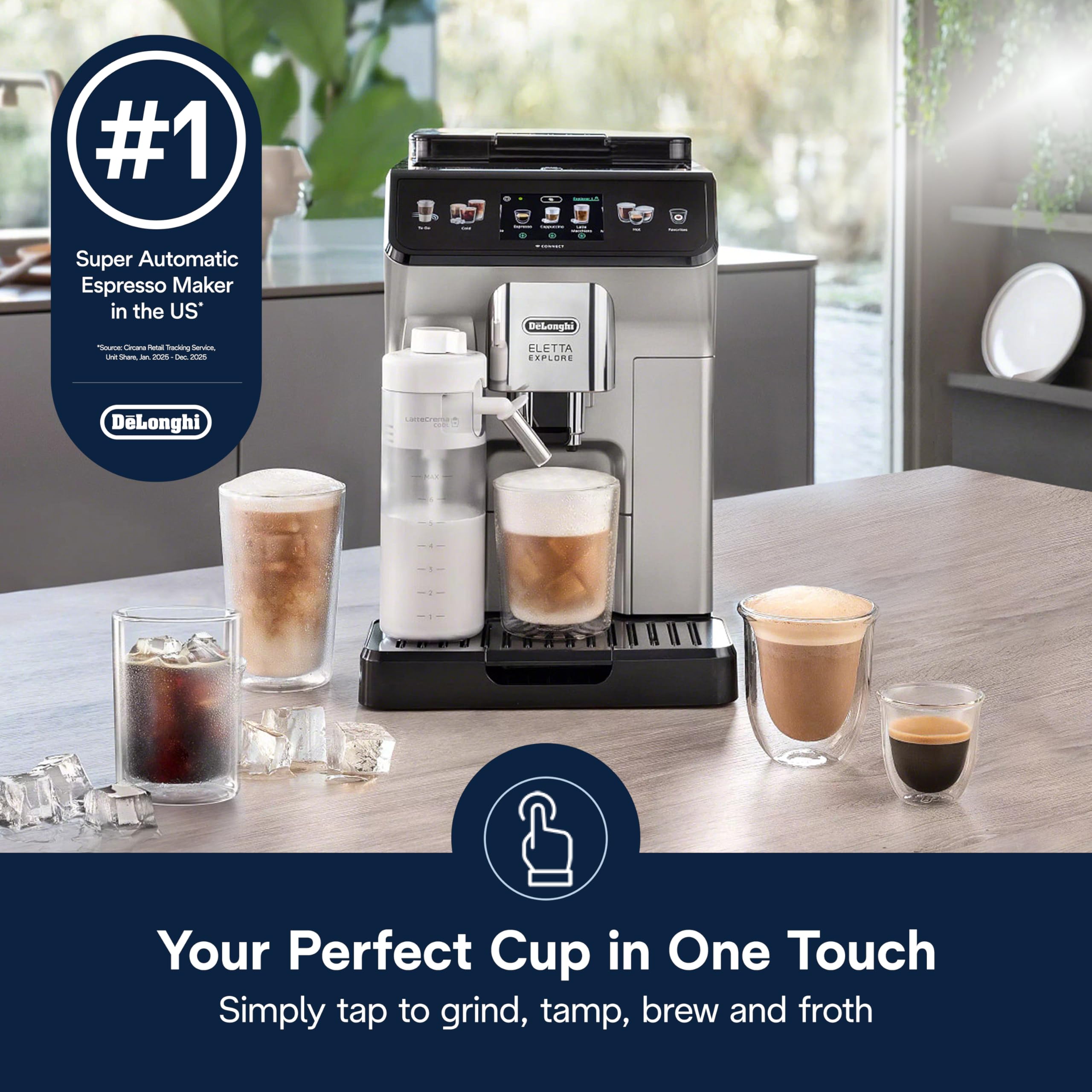 De'Longhi Eletta Explore — Super-Automatic Espresso Machine with Cold Brew