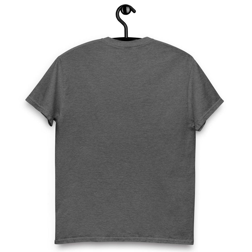 Gray do better motivational tee from Scaling Better shown from the back on a black hanger