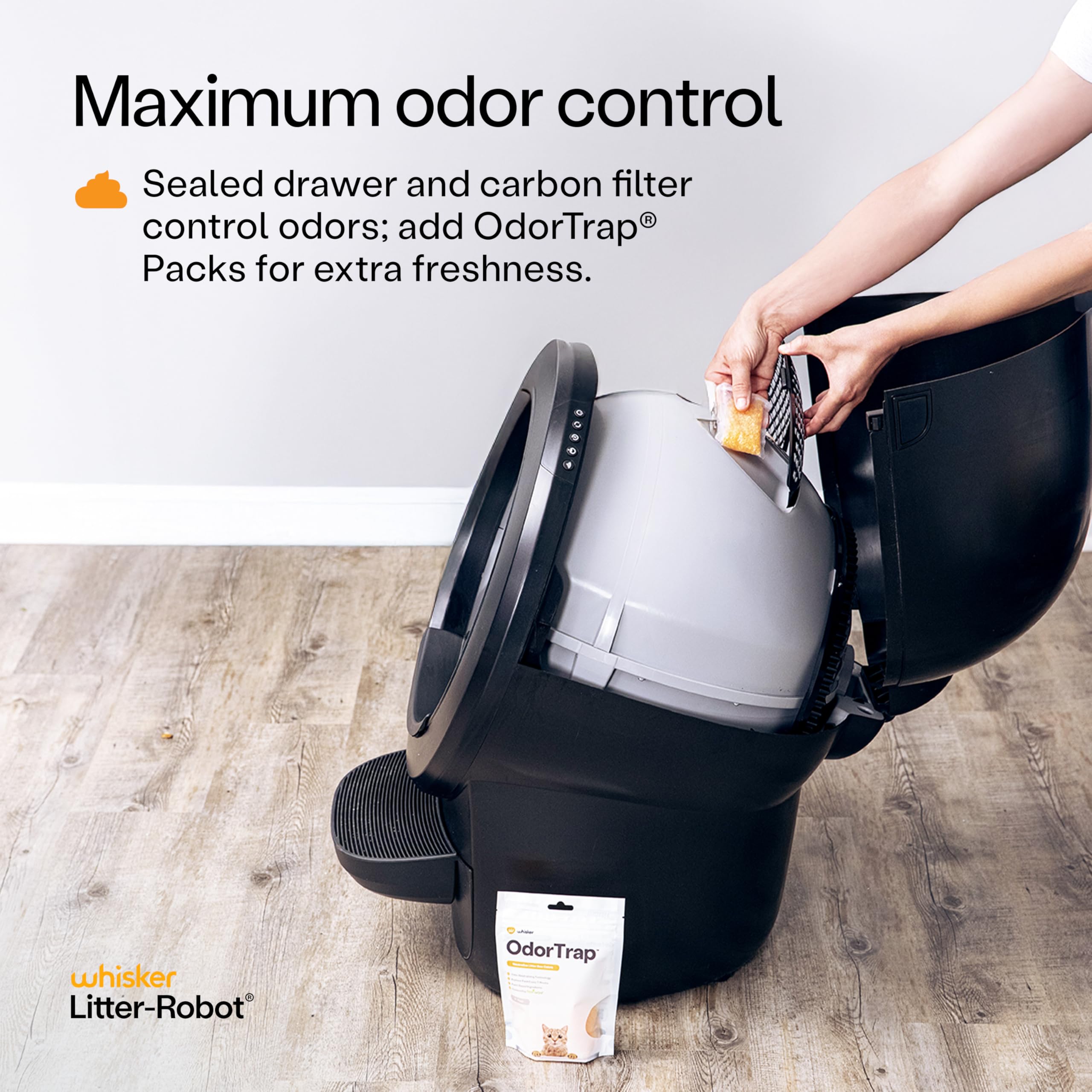 Whisker Litter-Robot 4 supply bundle with self cleaning litter robot and OdorTrap pack